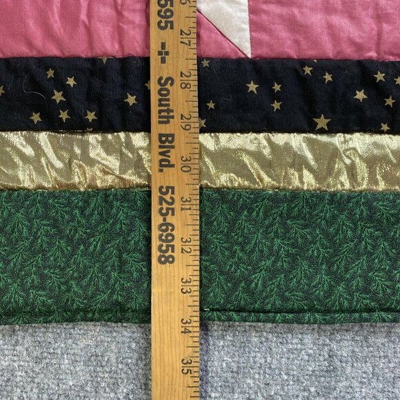 Christmas Wall Hanging‎ Quilt Handmade Square Printed Town Scenes Snow - Picture 10 of 15